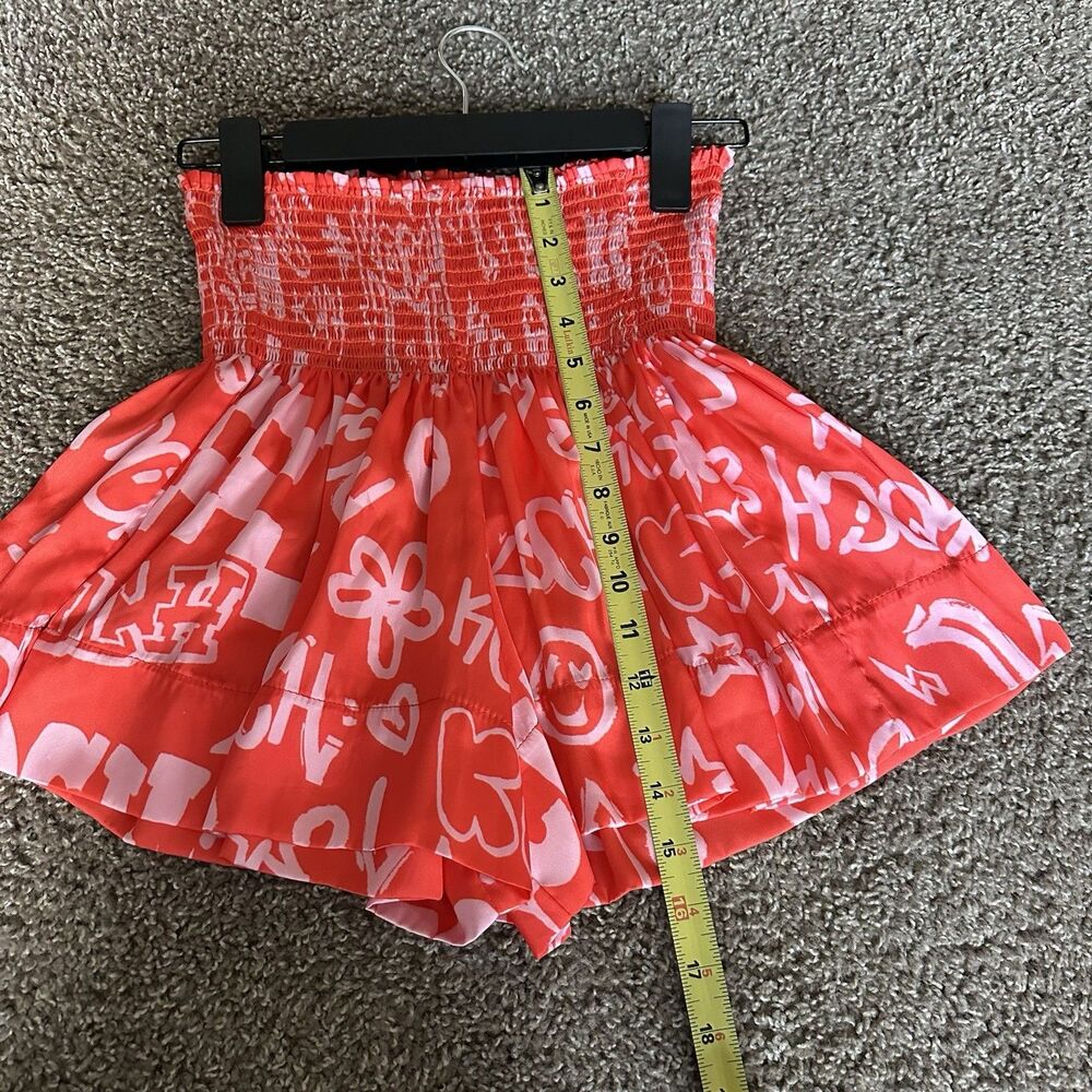 KOCH Erica Skirt Limited Edition Logo Print Red Skort Shorts Size XS Pleated - Picture 4 of 6
